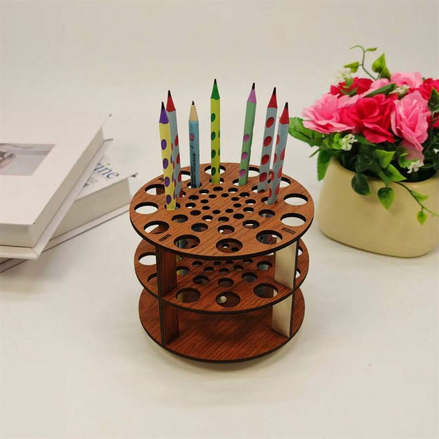 1 pièce Support de stylo et organiseur de bureau - Rack de rangement multifonctionnel pour crayons, stylos à bille et stylos plume