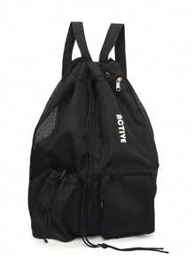 Mochila de red con cordón para nadar con compartimentos secos y húmedos, para playa, gimnasio y equipo de ejercicio, bolsa de deporte de verano para natación, yoga