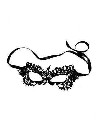 1pc Women's Elegant Lace Masquerade Mask - Fabric Queen Style Half Face Mask, Suitable For Cosplay, Party And Events, Rave