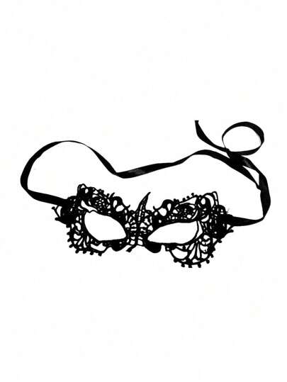 1pc Women's Elegant Lace Masquerade Mask - Fabric Queen Style Half Face Mask, Suitable For Cosplay, Party And Events, Rave