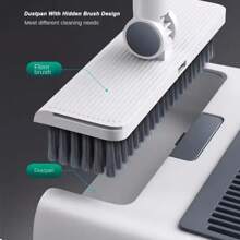 3-In-1 Folding Broom And Dustpan Set, Creative New Foldable Soft Bristle Broom Dustpan Combo, Multi-Surface Cleaning Kit For Living Room, Bedroom, Bathroom, Carpet, Hard Floor, Durable Plastic For Home & Dorm, Non-Hair Sticking - Multicolor - View 8