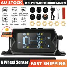 RV Caravan Trailer/Digital LCD TPMS Tyre Pressure Monitoring System+6 Sensors