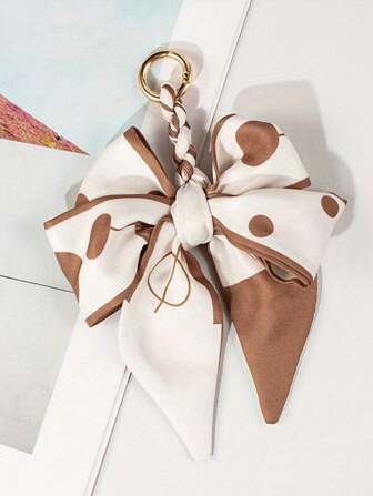 Elegant Bag Charm Handbag Strap Accessory Decorative Bow Ribbon Bag Accessory Chic Keychain For Bag Car Accessories For Women