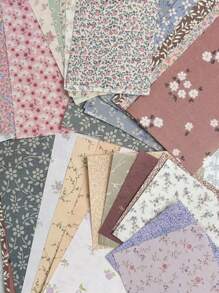 60 folhas de papel para decoração de scrapbook floral vintage, vários tamanhos, para artesanato faça você mesmo, volta às aulas, materiais para casa e escritório