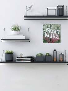 1 pieza Estante de pared con gancho, organizador expositor de librería para sala de estar, oficina - Disponible en varios tamaños - Negro - Ver 1