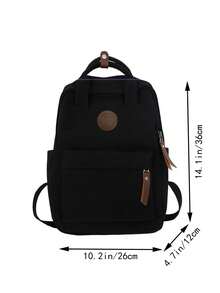 Women's Small Bag Fashion Retro Backpack Portable Nostalgic Backpack File Bag Commuting Small Backpack - Multicolor - View 2