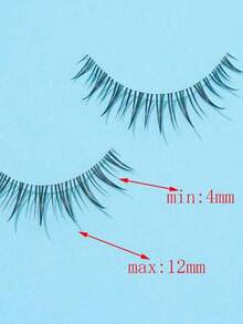 Manga Lashes 5 对全条假睫毛魔鬼漫画睫毛动漫角色扮演假睫毛带透明茎，漫画睫毛，日本化妆浓密自然纤细睫毛延长，亚洲韩国角色扮演动漫假睫毛化妆工具条状睫毛，睫毛，睫毛，假睫毛 - 尖尾漫畫款 - 查看 3
