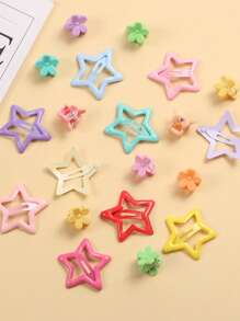 Set da 881 pezzi di elastici per capelli e fermagli a forma di farfalla colorati, legacci per capelli elastici per ragazze, accessori per capelli decorativi monouso, colori misti, senza confezione regalo