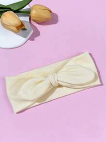 1 pieza Diadema ancha de mujer con orejas de conejo, diadema de unicolor linda y dulce para niñas, diadema elástica con lazo turbante diadema banda para sudar