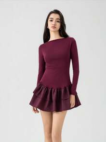 HZXVIC Ladies' Spring New Waist Cinching Hot Girl Elegant Short Dress