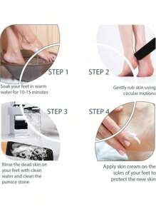 5/4/3/2/1pc Professional Multifunctional Double-Sided Foot File & Callus Remover, Beech Wood + Stainless Steel Pedicure Scrubber Tool For Dead Skin Removal & Smooth Heels - Unisex Spa Kit For Men & Women(3/2/1pc,More Colors)