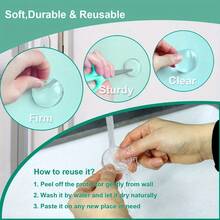 6pcs Transparent Door Bumper Protector - Suitable For Doors, Cabinet Doors, Refrigerator Doors, Toilet Seats, Provides Impact Protection To Prevent Dents And Scratches, Ideal For Noise Reduction And Protection Of Door Walls At Home.