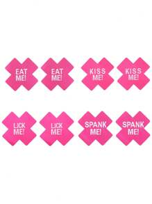 1 Pair Of Random Chest Patches, Breathable Beauty Patches, Disposable Printed Cross Chest Patches, Sexy And Erotic Breast Patches