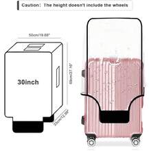 New 30 Inch Clear PVC Luggage Cover, 0.2mm Thick Lightweight Waterproof, Dustproof, Anti-Scratch Suitcase Cover, Luggage Covers For Suitcase TSA Roved, Fits 30"-31" Wheeled Luggage - 黑色 透明 適用於30-31 - 查看 2