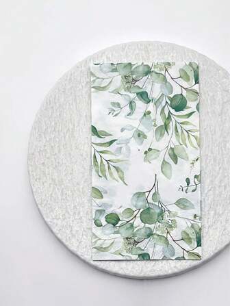 20/40 pièces Serviettes en papier de grande taille imprimées de feuilles vertes, 40 x 33 cm, Serviettes de fête, banquet de mariage, festival, anniversaire et décoration, fournitures de fête, parfait pour les fêtes, festivals, anniversaires, décoration de table et création d'ambiance de fête