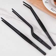 3 pièces/set Pinces de cuisine en acier inoxydable - Pinces barbecue style coréen, pince à barbecue et pinces de service alimentaire - Idéal pour le steak, le buffet, les sushis et la décoration de la vaisselle