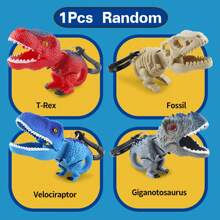 Voiture jouet dinosaure pour garçons et filles, porte-clés, pendentif de sac d'école, pendentif d'arbre de Noël, clip télescopique de compression du printemps, jouet créatif, pendentif de dinosaure dessin animé jurassique tyrannosaurus rex, vélociraptor, giganotosaurus, pendentif de fossile, pendentif de jouet, pendentif de porte-clés