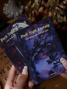 1 Pack Of 30pcs Dark Fantasy Series Materials Book, Rich Patterns With 30 Different Designs Vintage/Dreamy Memo Pads For DIY Scrapbooking, Back To School - Multicolor - View 5