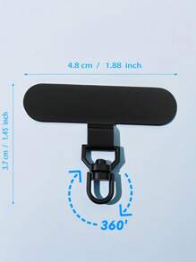 1pc 360° Rotatable Stainless Steel Phone Lanyard Connector, Ultra-Thin Metal Clip Suitable For Phone Cases, Phones And Phone Accessories