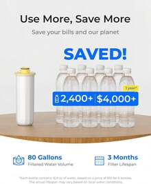 Waterdrop WD-EWFLY Replacement Filter For Waterdrop Rechargeable Water Softener Dispenser, WD-ED11W, WD-ED12W, WD-ED21W, WD-ED09W, Lasts Up To 3 Months - 3 - View 6