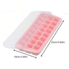 1pc Ice Cube Mold, Silicone Ice Cube Tray, Multi-Functional Thickened Household Ice Cream Mold With Detachable Lid, DIY Fruit Ice Cube Stackable Ice Cube Tray, Kitchen Tools, Summer Essential Ice Cube Tray