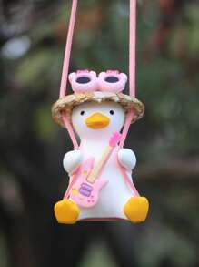 Cute Pink Guitar Shaped Car Pendant