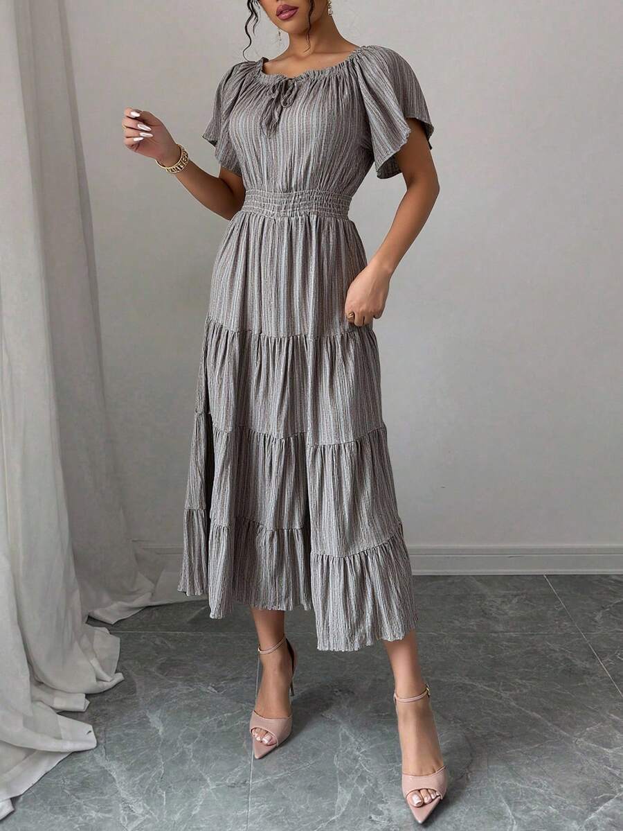 Vestido Largo Elegante para Mujer de Primavera-Verano - Look Fresco y Femenino para Vacaciones y Días Casual