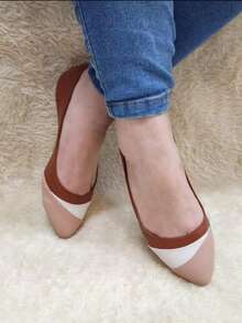 Women's Tricolor Terracotta Caramel Comfortable Sneakers - 駝色 - 查看 3