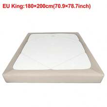 1 件提花素色环绕式床裙，弹性床罩，保护您的床上用品并增添家居时尚感，适合所有季节 - 彩色 - 查看 40