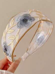 3 Elegant And Versatile Embroidered Flower Headbands For Women, Suitable For Daily Commuting To School, Work At The Beach, Vacation, Gatherings, Holidays, Gifts For Mother's Day, Hair Band, Hair Hoop