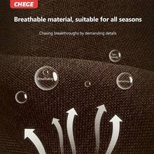 亚麻刺绣纹理汽车座椅垫 - 1 件，夏季凉爽透气，四季前排座椅保护套 - 坐墊 - 查看 10