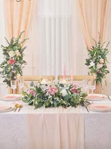 50pcs Artificial Eucalyptus Leaves Stems, Fake Greenery Plants For Wedding Bouquet Wreath Vase Floral Arrangement, Home Decor Bedroom Decoration Garden Decoration