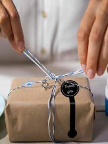 500pcs-Handmade Lollipop Baking Stickers,Thank You Long Label Seal Stickers For Cake Boxes/Jars/Coffee Cups/Bottles,Self-Adhesive Bread Stickers,Tamper Evident Seal Labels For Gift Packaging