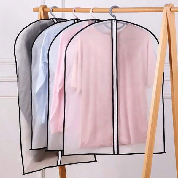Transparent Reusable Garment Dust Cover Bags - Suitable For Protecting Various Size Clothes, Coats, Suits From Dust In Closet, Wardrobe, Bedroom, Dorm, Home Storage & Organization