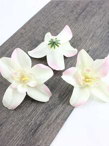 2 件装新款多色人造兰花蝴蝶兰花树脂婚礼发夹清新简约花朵手工节日头饰女士爪夹发夹发夹，发夹 - 彩色 - 查看 7