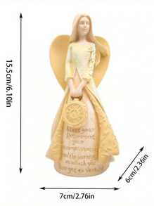 1 pieza Estatua decorativa artística elegante de ángel, de artesanía delicada, crea una atmósfera cálida
