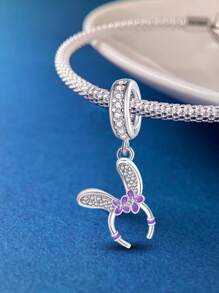 1 Stück modisches Haarband mit Kaninchen Ohren und Perlen Charms, geeignet für Frauen Armbänder, Armreifen, DIY Schmuckherstellung und tägliche Outfit Kombination, Schmuckdekoration für Mädchen