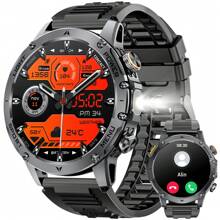 Hwagol Ceas inteligent nou pentru bărbați 2025, afișaj de 1,70'', lanternă LED, baterie mare de 1000mAH, ceas inteligent cu apeluri Bluetooth și busolă, ceas inteligent cu peste 100 de moduri sport, monitor de somn, tracker de fitness cu pedometru, ceas inteligent pentru femei, compatibil cu Android și IOS