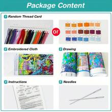 ZUOANLF 1套 [40 * 40厘米/15.7 * 15.7英寸] [50 * 50厘米/19.7 * 19.7英寸] 无框 11CT/14CT 印花布料十字绣DIY套件，公主城堡图案，适合成人初学者轻松DIY刺绣套装，包含印花布、针、线、图纸和说明书。手工艺术品、家居墙面装饰、礼品 - 彩色 - 查看 8