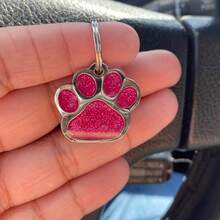 Personalized Pet ID Tag, Dog Tag, Cat Tag, Custom Cat Tag, Easy To Read, Cute Glitter Tag, Pet Tag, Pet Tags Personalized, Dog Collar Tag