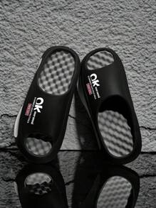 XX 1 Pair Cartoon Street Style Cute/Asymmetric EVA Couple Slippers, Comfortable Massage Arch, For Home, Vacation, All Season