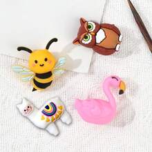 8pcs LOOEN Animal Knitting Needle Caps - Cute Bee, Sheep, Flamingo, Owl Needle Tip Protectors, Durable Colorful Plastic Needle End Covers For Knitting, Crochet, DIY Crafts, Knitting Accessories | Playful Design | Vibrant Colors - Multicolor - View 7