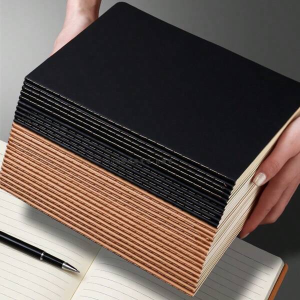 A5/B5 Kraftpapier / Schwarze Notizbücher, einfache Nähung Arbeitshefte mit horizontalen Linien und Quadratraster, Studenten-Notizblöcke in Großpack, blanke Reisetagebücher, unlinierte Skizzenbücher, Memo Tagebücher, Planer für Büro, Klassenzimmer, Schul- und Bürobedarf