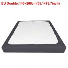 1 件提花素色环绕式床裙，弹性床罩，保护您的床上用品并增添家居时尚感，适合所有季节 - 彩色 - 查看 31