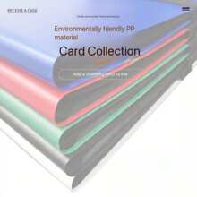 9-Grid 360 Large-Capacity Card Collection Album, PP Material Sleeves Durable, Waterproof Dustproof Protection Strap-Fixed Double-Sided Game Card Storage Bag