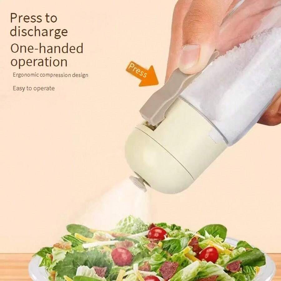 Upgraded Measuring Salt Dispenser, Precise Portioner Controlled Salt Shaker, Kitchen Container, Seasoning Storage Box - White - View 1