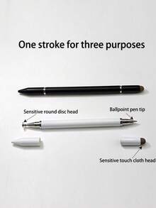 三合一通用电容式触控笔，无需蓝牙，可直接在屏幕上使用，包含圆形吸盘、织物笔尖、3 个笔尖，兼容 Apple、Android 智能手机和平板电脑 - 查看 4