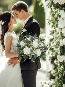 50pcs Artificial Eucalyptus Leaves Stems, Fake Greenery Plants For Wedding Bouquet Wreath Vase Floral Arrangement, Home Decor Bedroom Decoration Garden Decoration