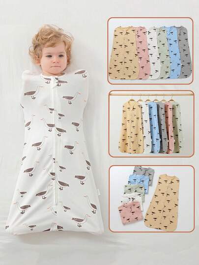 Summer Goodies 1pc Baby Surrender Style Sleeping Bag, Infant Anti-Startle Spring Autumn Swaddle Sleepwear, All Season