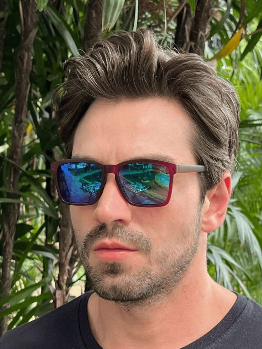 Square Sunglasses Beach Tennis Sports Running UV400 Protection - Xem 1